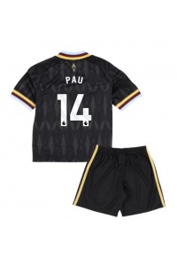 Aston Villa Pau Torres #14 Jalkapallovaatteet Lasten Vieraspeliasu 2026-27 Lyhythihainen (+ Lyhyet housut)